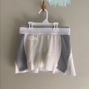 Adidas x Stella McCartney white and gray tennis skirt with lime green shorts